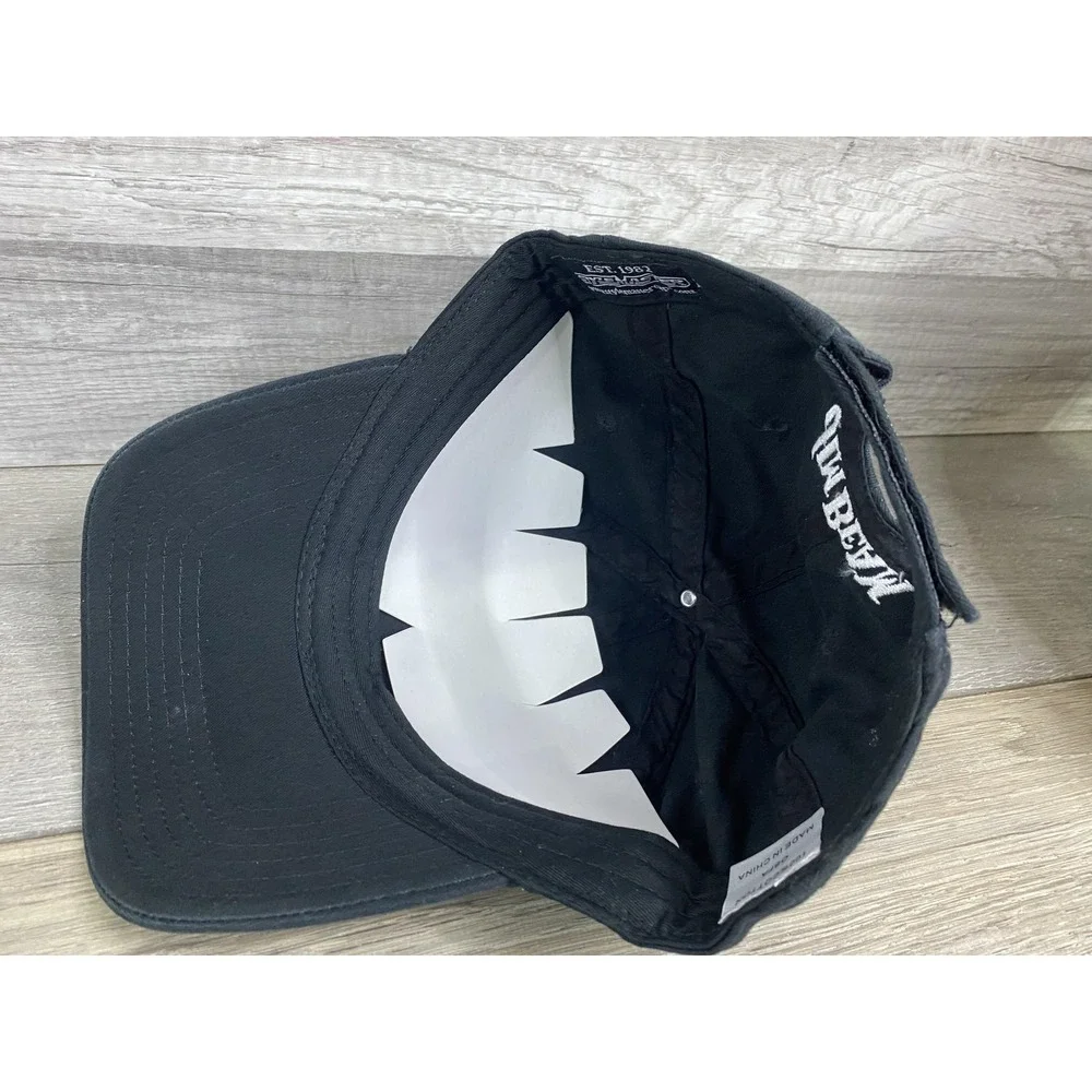 Jim Beam Hat Cap Strap Back Black Twill One‎ Size Mens ESPN Promo Adjustable